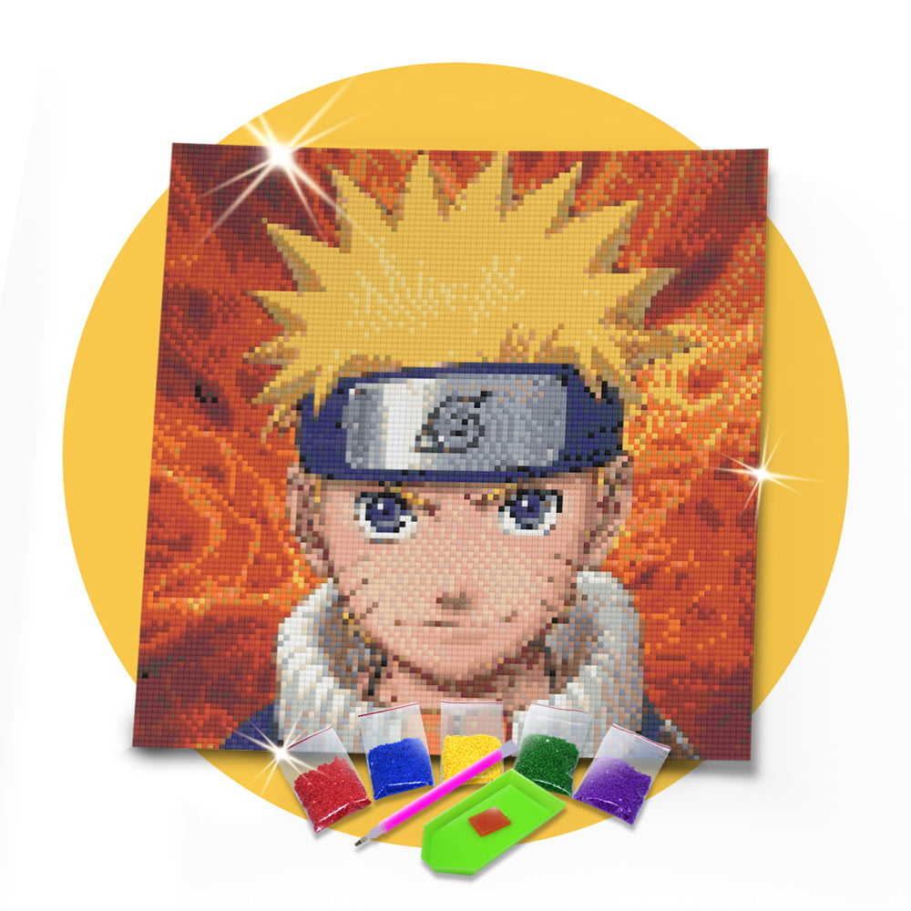 Kit Completo - Pintura em Diamantes - Naruto