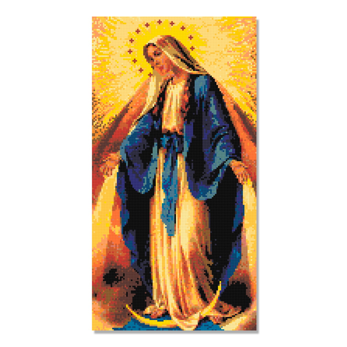 Tela em Diamante Pintura 5D Maria e Jesus Menino Religioso em azul em  Promoção na Americanas