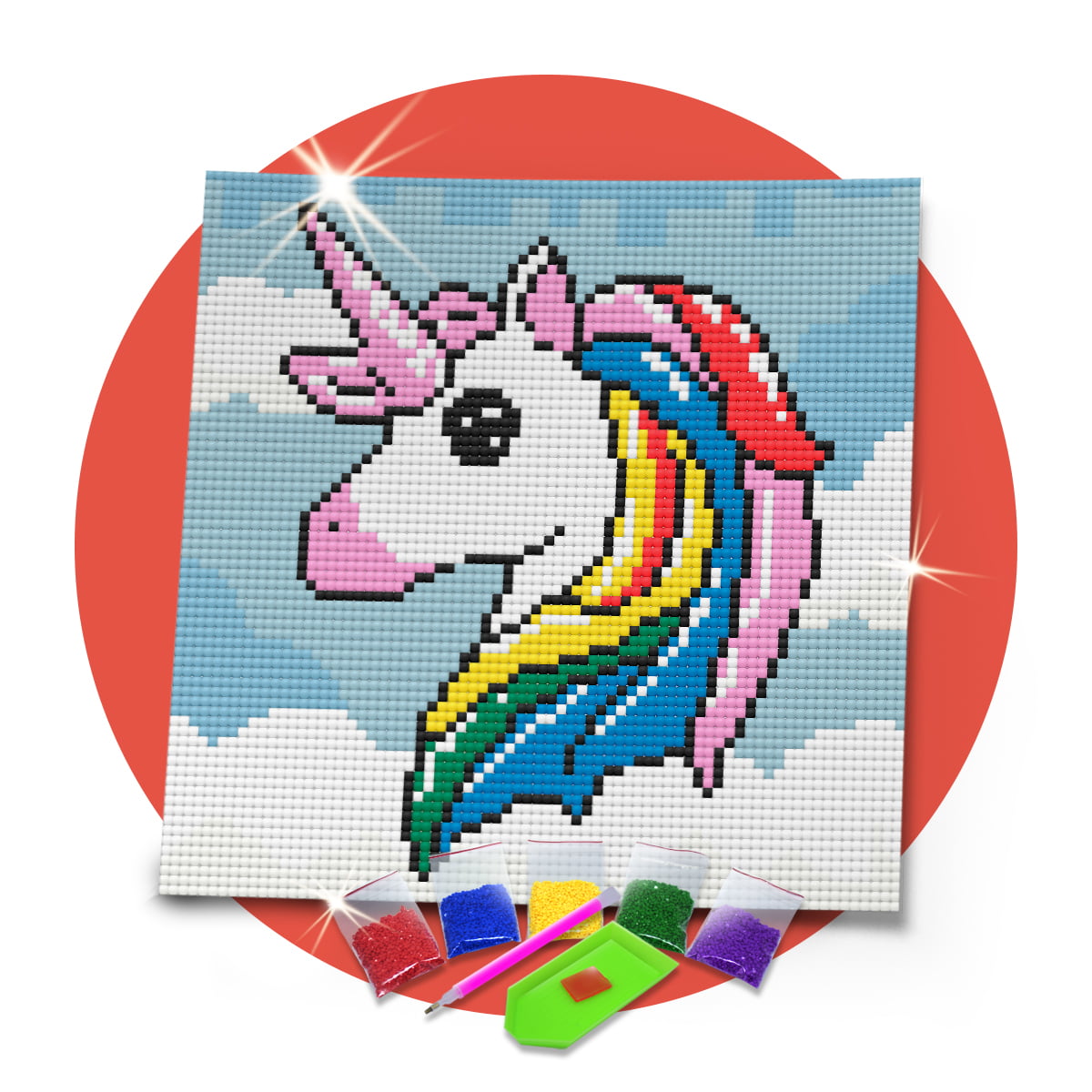 Como colorir desenho de Unicórnio Learn Unicorn rainbow paint