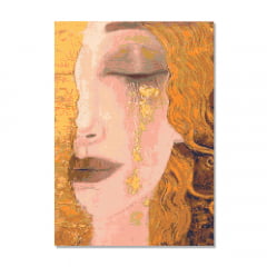 Kit Pintura com Diamantes | Gustav Klimt - Lágrimas de Ouro 42x60cm - Diamante Redondo | Diamond Painting 5D DIY - Pintura Diamante - Diamond Painting 5D