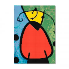 Kit Pintura com Diamantes | Joan Miró - Educador de almas 30x42cm - Diamante Redondo | Diamond Painting 5D DIY