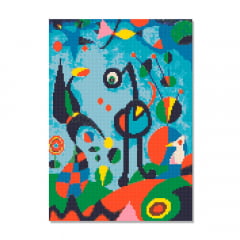 Kit Pintura com Diamantes | Joan Miró - O Jardim 30x42cm - Diamante Redondo | Diamond Painting 5D DIY