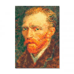 Kit Pintura com Diamantes | Van Gogh - Autorretrato 30x42cm - Diamante Redondo | Diamond Painting 5D DIY