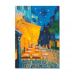 Kit Pintura com Diamantes | Van Gogh - Terraço do Café 42x60cm - Diamante Redondo | Diamond Painting 5D DIY
