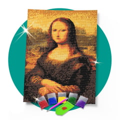 Kit Pintura com Diamantes | Tela Mona Lisa - 30 x 42 cm - Diamante Redondo | Diamond Painting 5D DIY