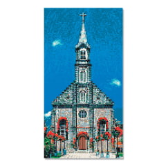 Kit Pintura com Diamantes | Tela Igreja Matriz Gramado - 30 x 57 cm - Diamante Redondo | Diamond Painting 5D DIY