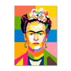 Kit Pintura com Diamantes | Tela Frida Kahlo - 30 x 42 cm - Diamante Redondo | Diamond Painting 5D DIY - Pintura Diamante - Diamond Painting 5D