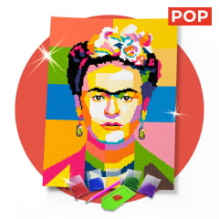 Kit Pintura com Diamantes | Tela Frida Kahlo - 30 x 42 cm - Diamante Redondo | Diamond Painting 5D DIY - Pintura Diamante - Diamond Painting 5D